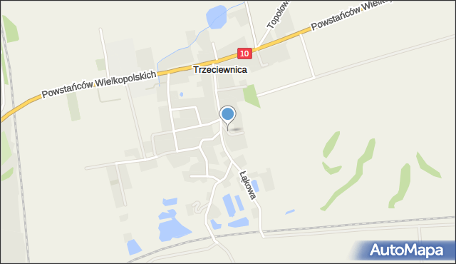 Trzeciewnica, Dębowa, mapa Trzeciewnica