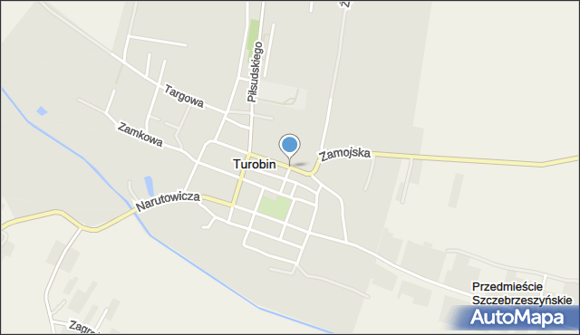 Turobin, Dekerta Jana, mapa Turobin