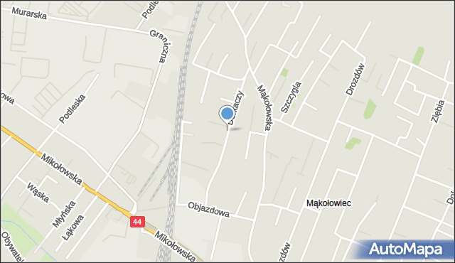 Tychy, Derkaczy, mapa Tychów