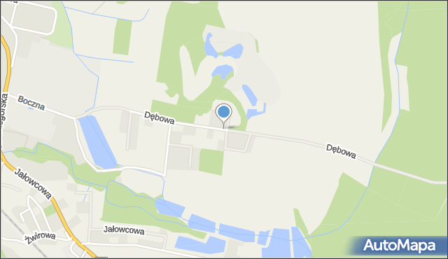 Uniegoszcz, Dębowa, mapa Uniegoszcz