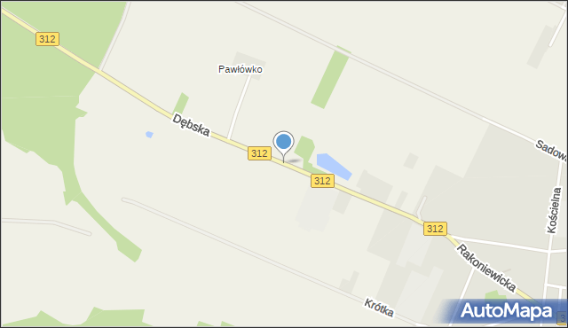 Wielichowo-Wieś, Dębska, mapa Wielichowo-Wieś