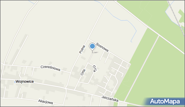 Wojnowice gmina Czernica, Dębowa, mapa Wojnowice gmina Czernica