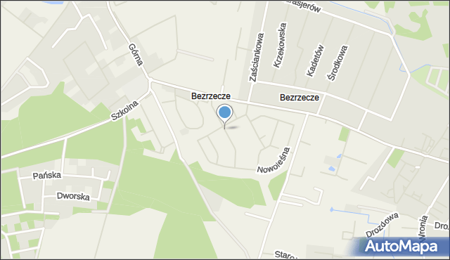 Bezrzecze, Diamentowa, mapa Bezrzecze