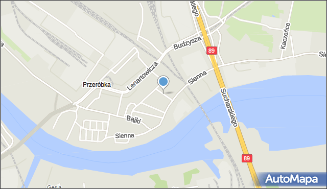 Gdańsk, Dickensa Karola, mapa Gdańska