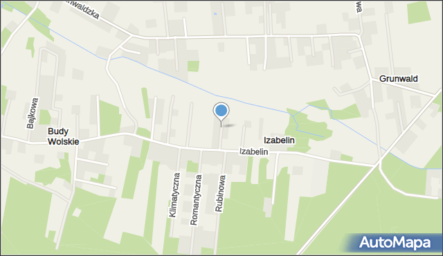 Izabelin gmina Aleksandrów Łódzki, Diamentowa, mapa Izabelin gmina Aleksandrów Łódzki