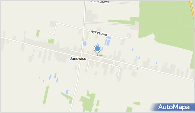 Janowice gmina Stare Miasto, Diamentowa, mapa Janowice gmina Stare Miasto