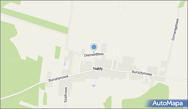 Nakły, Diamentowa, mapa Nakły