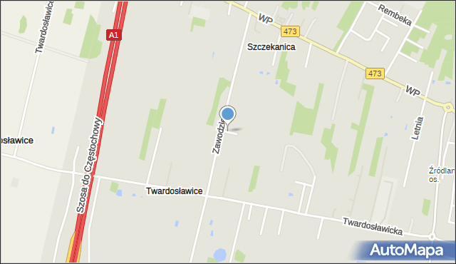 Piotrków Trybunalski, Diamentowa, mapa Piotrków Trybunalski