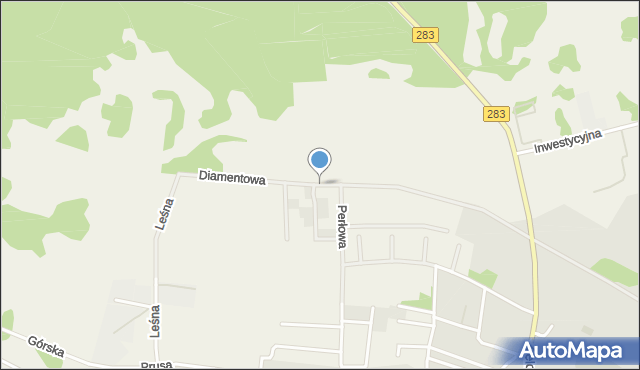 Podbrzezie Dolne, Diamentowa, mapa Podbrzezie Dolne