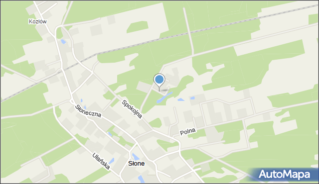 Słone gmina Świdnica, Diamentowa, mapa Słone gmina Świdnica