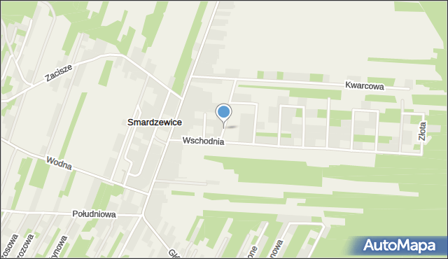 Smardzewice, Diamentowa, mapa Smardzewice