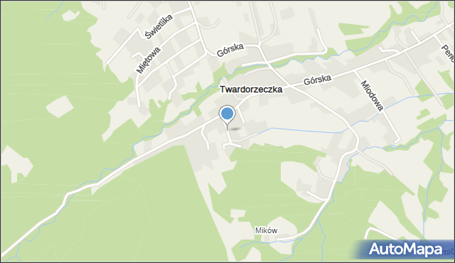 Twardorzeczka, Diamentowa, mapa Twardorzeczka