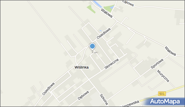 Wiślinka, Diamentowa, mapa Wiślinka