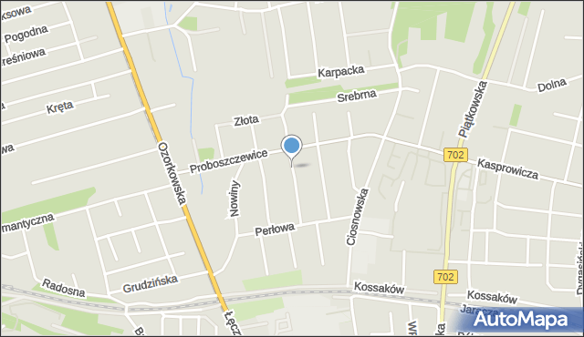 Zgierz, Diamentowa, mapa Zgierz