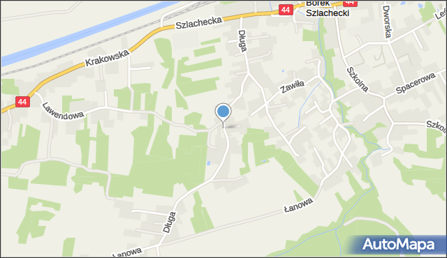 Borek Szlachecki, Długa, mapa Borek Szlachecki