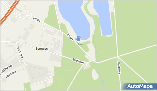 Borowiec gmina Żukowo, Długa, mapa Borowiec gmina Żukowo