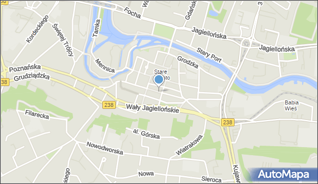 Bydgoszcz, Długa, mapa Bydgoszczy