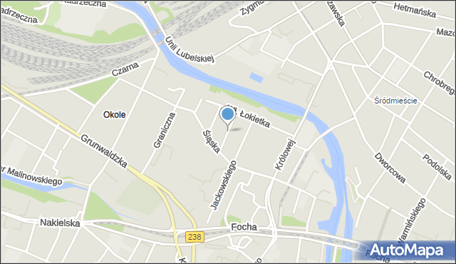 Bydgoszcz, Długosza Jana, ks., mapa Bydgoszczy