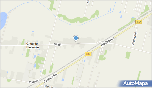 Chechło Pierwsze, Długa, mapa Chechło Pierwsze