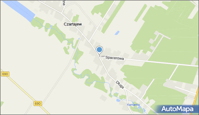 Czartajew, Długa, mapa Czartajew