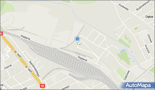 Częstochowa, Długosza Jana, ks., mapa Częstochowy