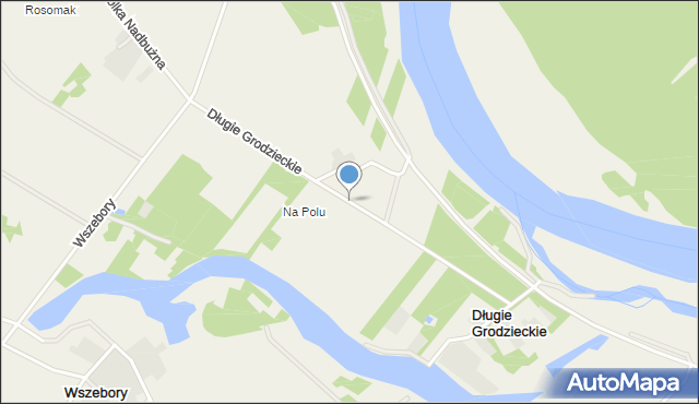 Długie Grodzieckie, Długie Grodzieckie, mapa Długie Grodzieckie