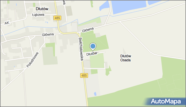 Dłutów, Dłutów, mapa Dłutów