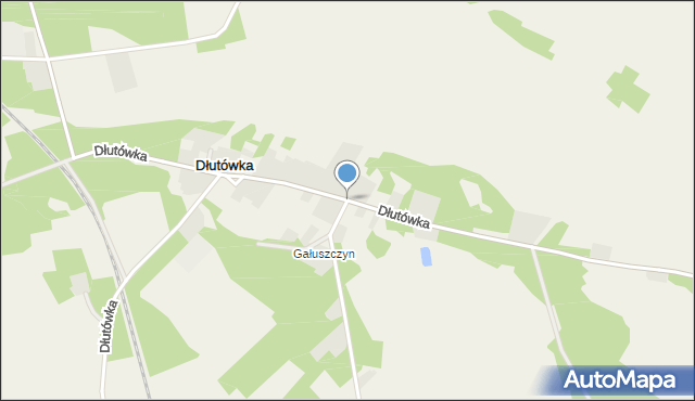 Dłutówka, Dłutówka, mapa Dłutówka