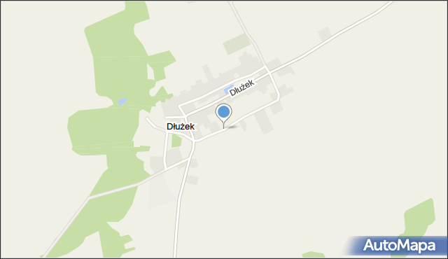Dłużek gmina Lubsko, Dłużek, mapa Dłużek gmina Lubsko
