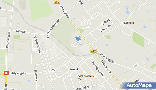 Gniezno, Długosza Jana, mapa Gniezna