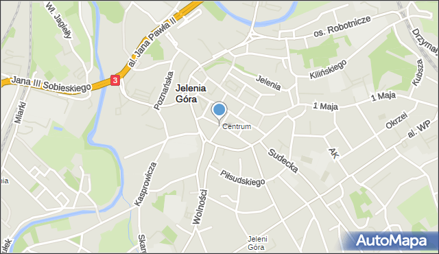 Jelenia Góra, Długa, mapa Jelenia Góra