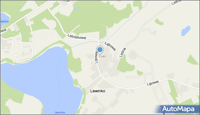 Lewinko, Długa, mapa Lewinko