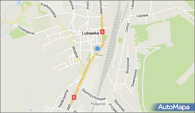 Lubawka, Długosza, mapa Lubawka