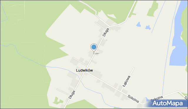 Ludwików gmina Przygodzice, Długa, mapa Ludwików gmina Przygodzice