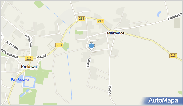 Minkowice gmina Krokowa, Długa, mapa Minkowice gmina Krokowa