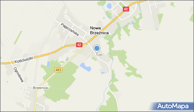 Nowa Brzeźnica, Długosza, mapa Nowa Brzeźnica