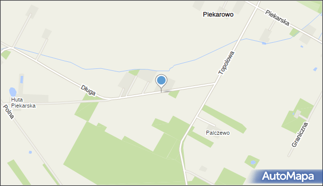 Piekarowo, Długa, mapa Piekarowo