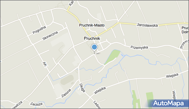 Pruchnik powiat jarosławski, Długa, mapa Pruchnik powiat jarosławski