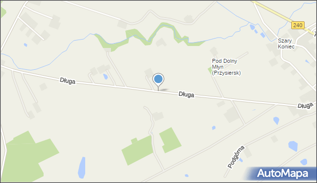 Przysiersk, Długa, mapa Przysiersk