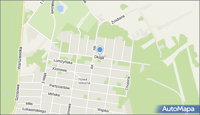 Sulejówek, Długa, mapa Sulejówek