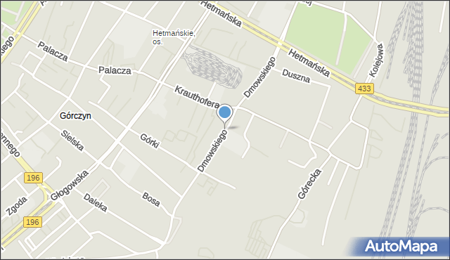 Poznań, Dmowskiego Romana, mapa Poznania