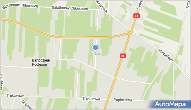 Radomsko, Dmowskiego Romana, mapa Radomsko