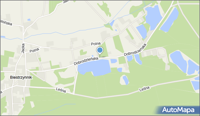 Biestrzynnik, Dobrodzieńska, mapa Biestrzynnik