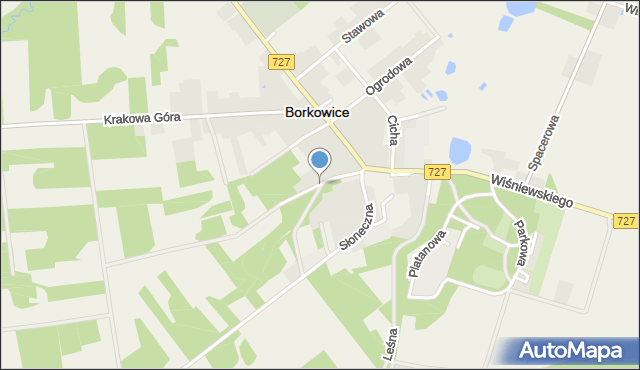 Borkowice powiat przysuski, Dolna, mapa Borkowice powiat przysuski