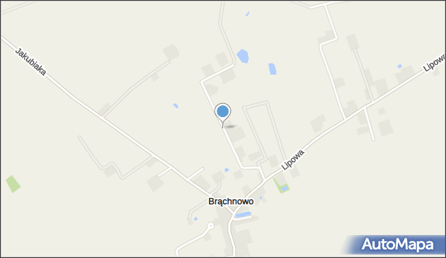 Brąchnowo, Dożynkowa, mapa Brąchnowo