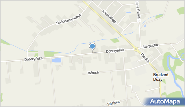 Brudzeń Duży, Dobrzyńska, mapa Brudzeń Duży