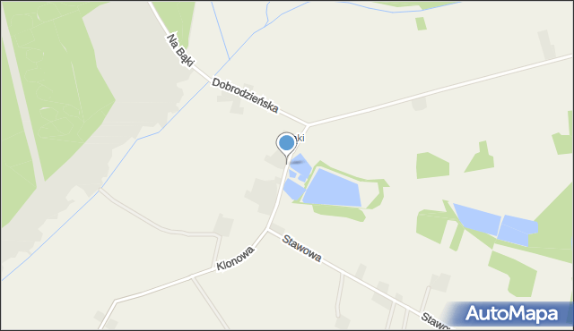 Bzinica Stara, Dobrodzieńska, mapa Bzinica Stara