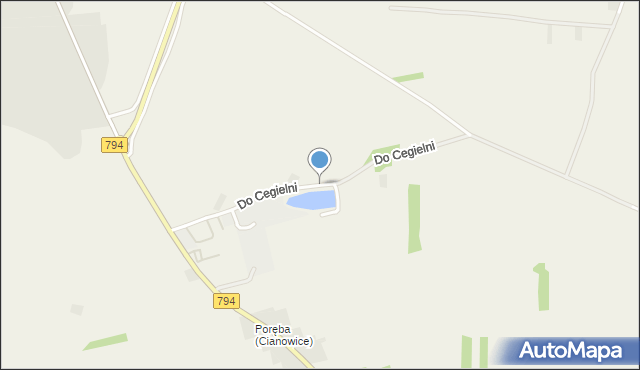 Cianowice, Do Cegielni, mapa Cianowice