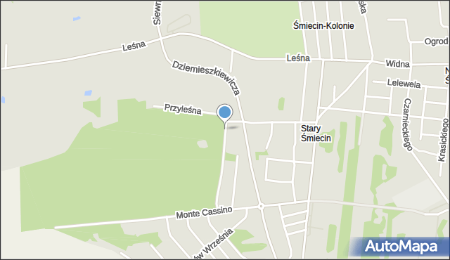 Ciechanów, Dobrzańskiego-Hubala Henryka, mjr., mapa Ciechanów