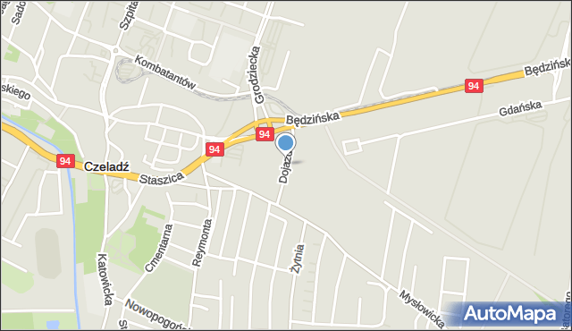 Czeladź, Dojazd, mapa Czeladź